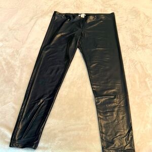 Womens Pleather Legging Pants-large